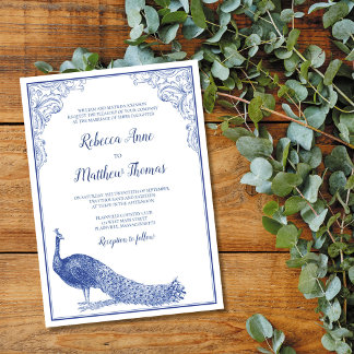 Peacock Wedding Invitation