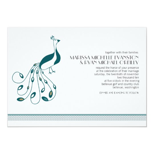 Peacock Wedding Invitation