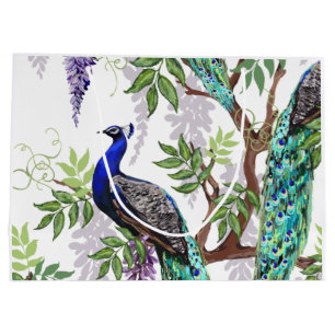 Peacock Wedding Large Gift Bag