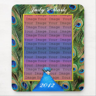 Peacock Wedding Mouse Pad