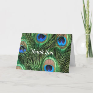Peacock Wedding Thank You Card