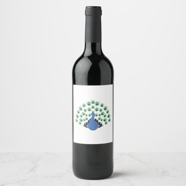 Peacock Wine Label (Front)