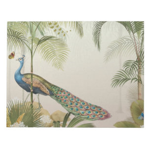 Peacock with butterflies  notepad