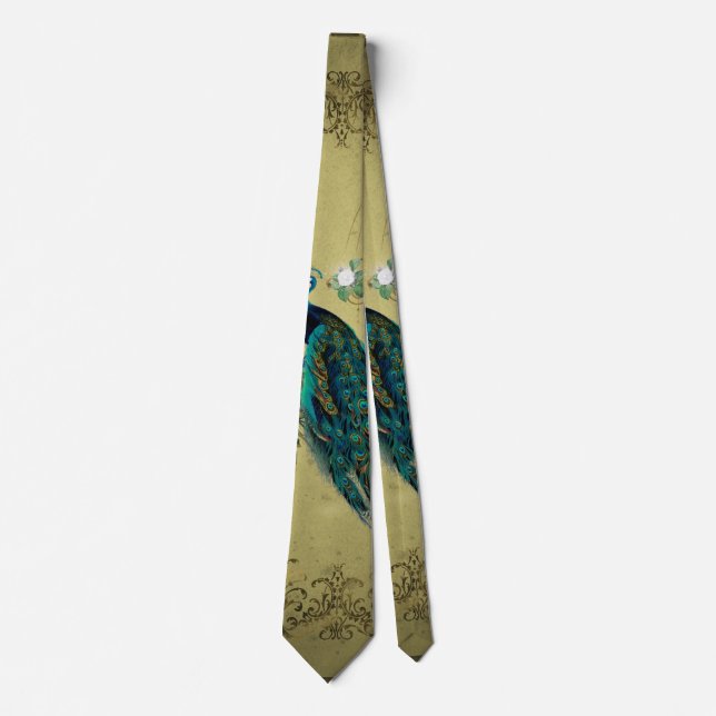 Peacock with flowers tie (Front)
