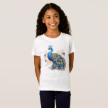 Peacock With Purple Flowers T-Shirt<br><div class="desc">The beautiful peacock bird adorned with purple flowers creates a captivating and enchanting sight. The peacock, known for its resplendent plumage, showcases a mesmerising display of vibrant blues and greens that shimmer in the sunlight. Adding to its allure, the peacock is surrounded by a lush tapestry of purple flowers, enhancing...</div>