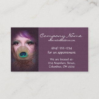 Peacock Woman D3 - Beauty Business Cards