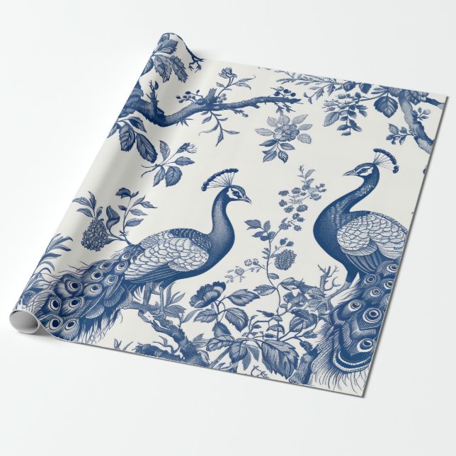 Peacock Wrapping Paper (Unrolled)