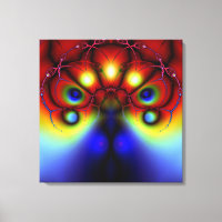 Peacocking From the Shadows  Wrapped Canvas