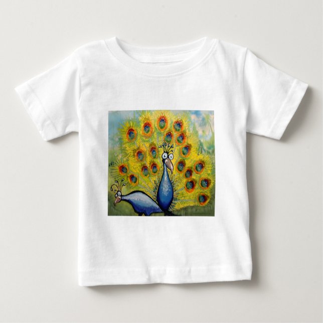 Peacocks Baby T-Shirt (Front)