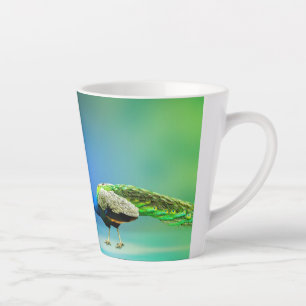 Peacocks Banner Latte Mug
