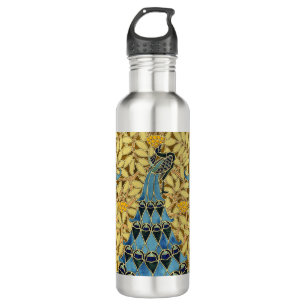 Peacocks Birds Rowan Trees Art Nouveau 710 Ml Water Bottle