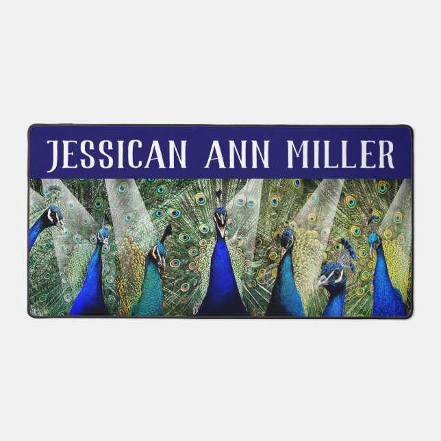 Peacocks  desk mat (Front)