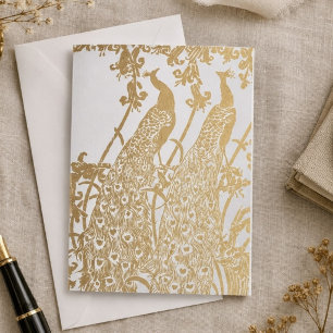 Peacocks Foil Card