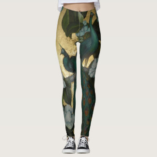 Peacocks in a Magnolia Tree Leggings