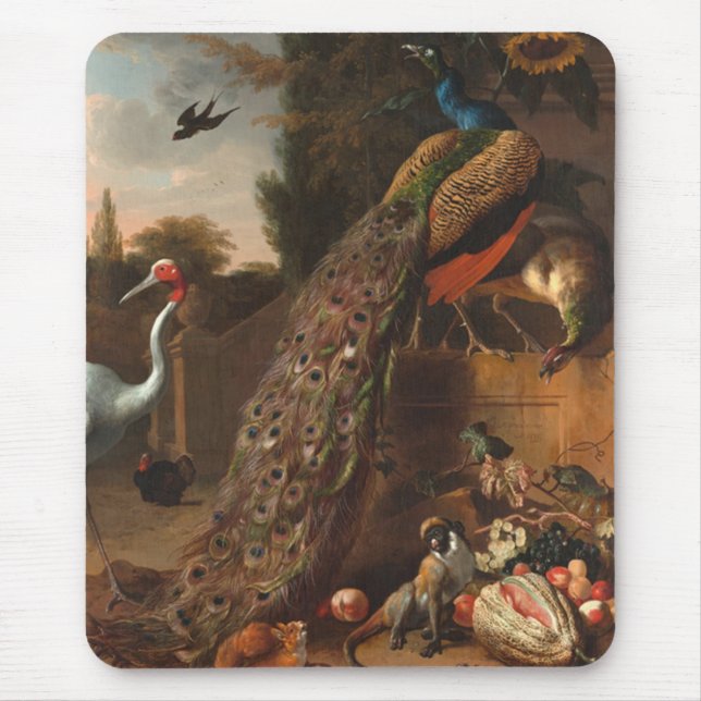 Peacocks Mouse Mat (Front)