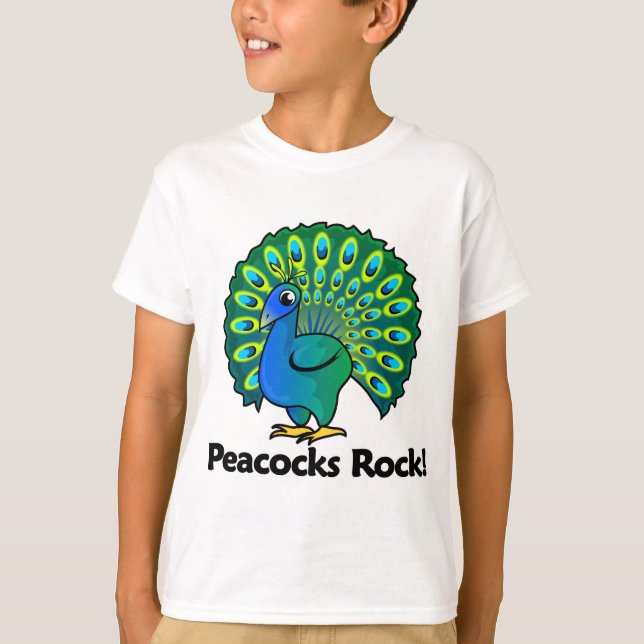 Peacocks Rock! T-Shirt (Front)