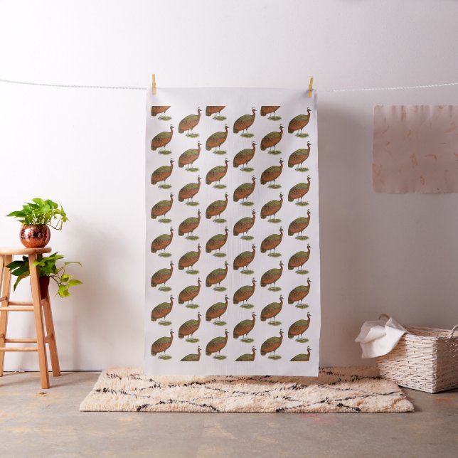 Peafowl:  Congo Peahen Fabric (In Situ)