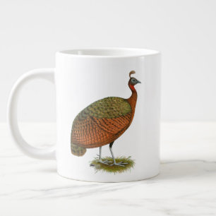Peafowl: Congo Peahen Large Coffee Mug