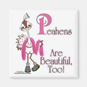 Peahens Are Beautiful, Too! Magnet