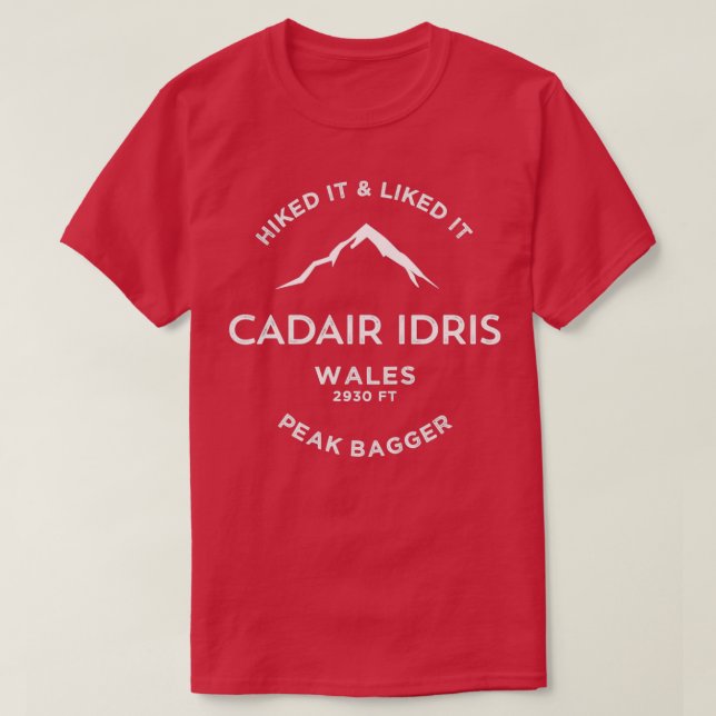 Peak Bagging Cadair Idris Wales T-Shirt (Design Front)