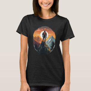 Peak Conquest Rock Climber's Triumph at the Summit T-Shirt
