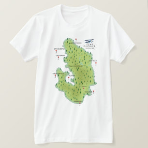 Peak District England Map T-Shirt