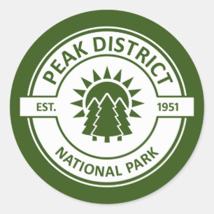 Peak District National Park Classic Round Sticker