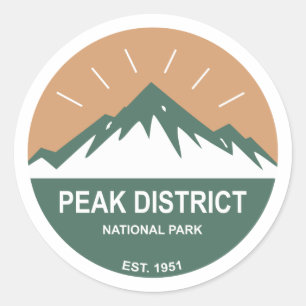 Peak District National Park Classic Round Sticker