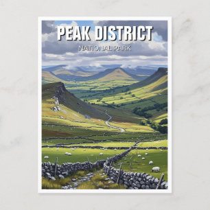 Peak District National Park England Travel Postcard