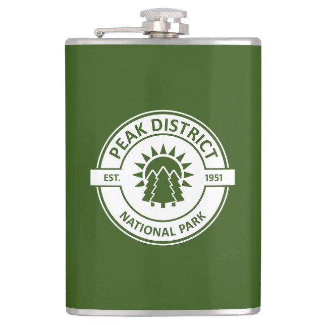 Peak District National Park Hip Flask (Front)