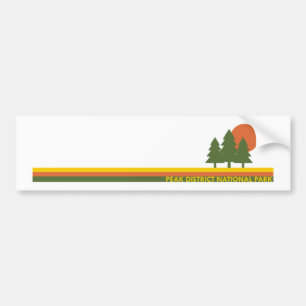 Peak District National Park Pine Trees Sun Bumper Sticker