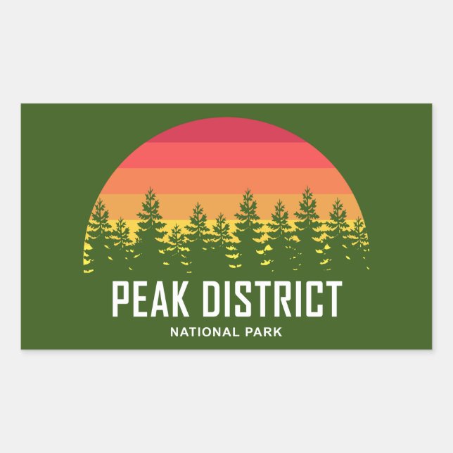 Peak District National Park Rectangular Sticker (Front)