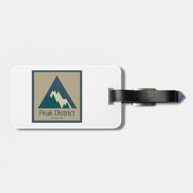 Peak District National Park Rustic Luggage Tag (Back Horizontal)