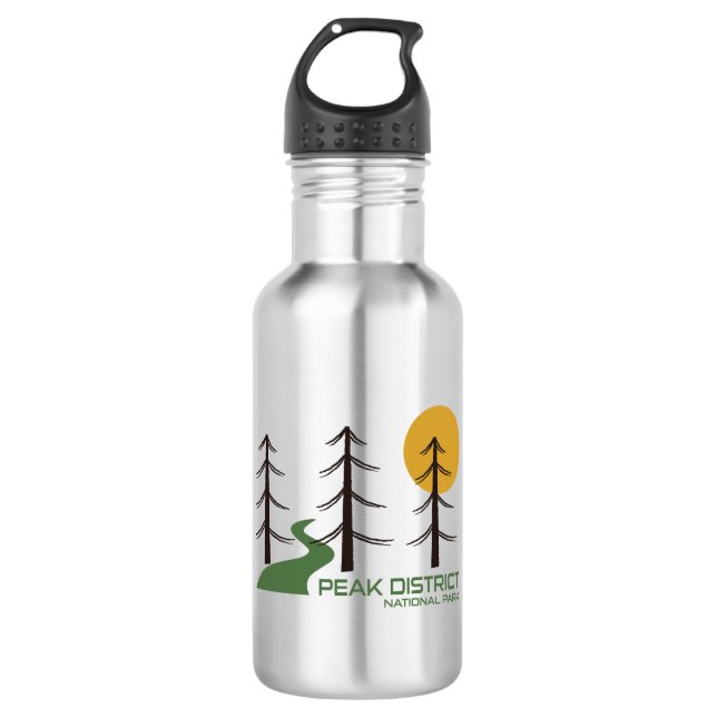 Peak District National Park Trail 532 Ml Water Bottle (Front)