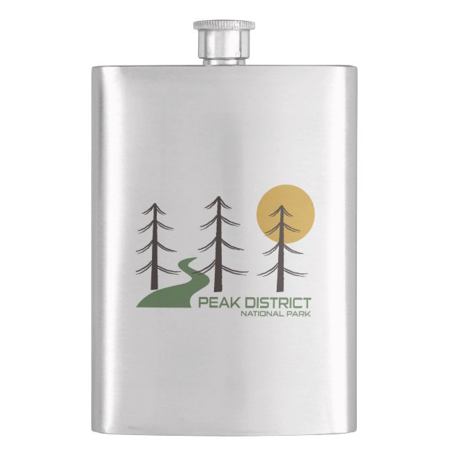 Peak District National Park Trail Hip Flask (Front)