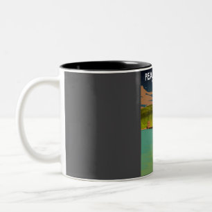 Peak District National Park Vintage Minimal Retro Two-Tone Coffee Mug