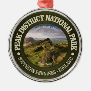 Peak District NP Metal Tree Decoration