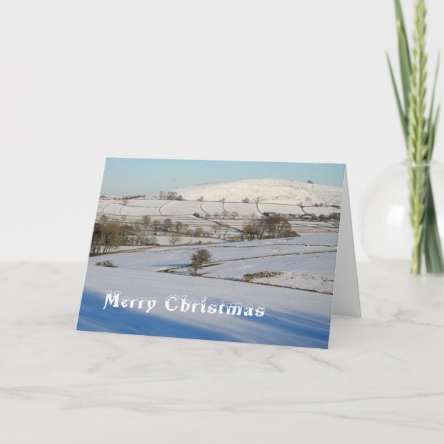 Peak District snow scene Holiday Card (Front)