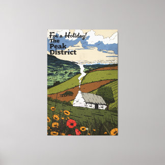 Peak District Travel Poster Canvas Print