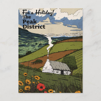 Peak District Travel Poster Postcard
