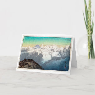 Peak of Komagatake, Hiroshi Yoshida, Woodcut Card