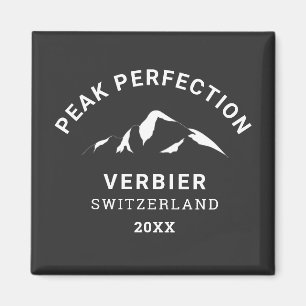 Peak Perfection Winter Ski Snowboard Resort Crest Magnet