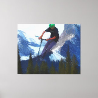 Peak Performance - Scooter Boy  Canvas Print