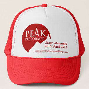 "Peak Performer" mens logo red promotion cap