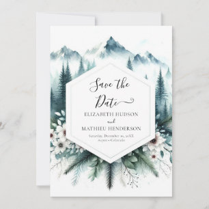 Peak Romantic Mountain Wedding Save The Date