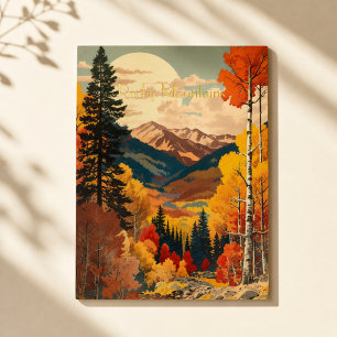 Peak season in the Rockies Foil Holiday Postcard