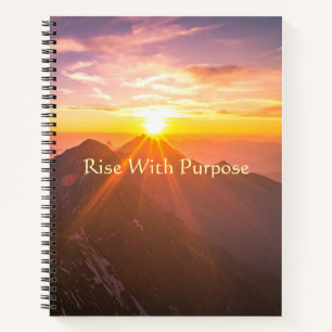 Peak Sunrise Golden Glow Mountain Notebook