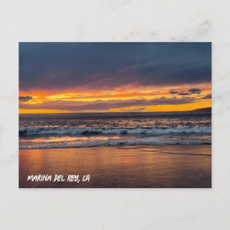 Peak Sunset - Marina Del Rey, CA Postcard