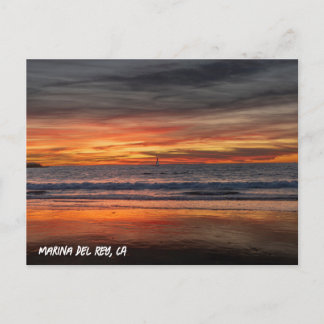 Peak Sunset - Marina Del Rey, CA Postcard