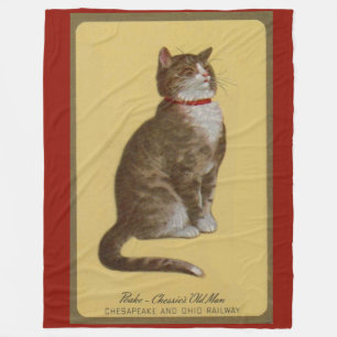 Peake, Chessie’s Old Man tomcat tabby cat Fleece Blanket
